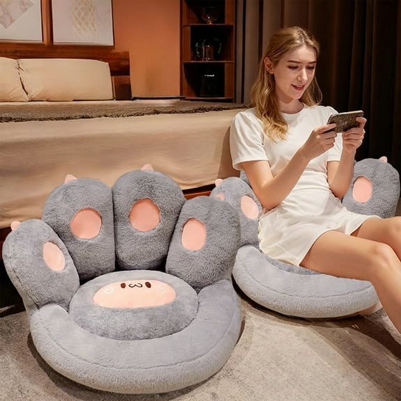 karymi Cute Chair Plushs Cushion Shaped Lazy Pillow Player Chair 17.71x15.75 Inches Comfortably Cute Seat Cute Female Worker Gifts Dining Room Bedroom Decorations Holiday Gifts up to 60% off
