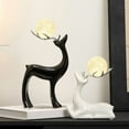 thumbnail image 1 of karymi Double Happiness Deer Ceramic Ornaments High-Grade Craftsmanship Home Decor Figurines for Mantel Shelf Display Gift Christmas Decor Christmas Decorations Family Gifts, 1 of 1