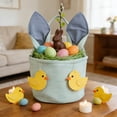 thumbnail image 1 of karymi Easter Egg Storage Baskets With Bunnys Ears Festive Kids Decoration Handheld Buckets Bags B Ubble Yarn Solid Color Bag Bunny Ear Bag Family Gifts Gifts for Women, 1 of 6