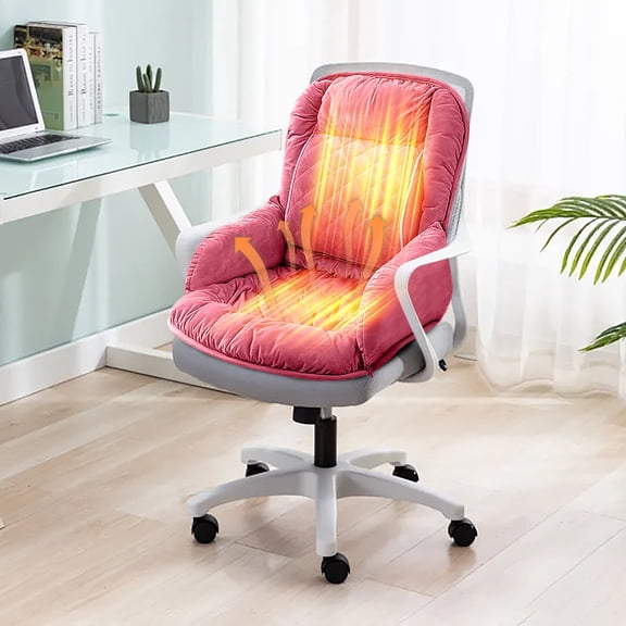 karymi Electric Heating Seat Cushion with Waist Protection Pad, Warm and Cozy Office Chair Pad for Home, Car, and Desk Use Living Room Decor House Decor Party Favors