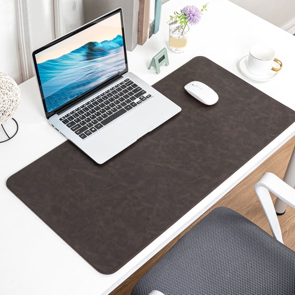 karymi Extra Large 40x80 cm Cork Base Desk Mat Mouse Pad with Synthetic Leather Surface Non-Slip for Gaming Office Computer Workstation Holiday Gifts Party Favors