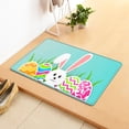 thumbnail image 1 of karymi Festive Easter Welcome Doormat 15.75x23.62in Bunny Egg Design Non Slip Floor Mat for Entryway Kitchen Living Room Holiday Decor Cheerful Pastel Colors Gifts for Women Holiday Gifts, 1 of 3