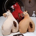 thumbnail image 1 of karymi Funny Horse Bum Pillow 3D Irregular Shaped Throw Pillow Soft Plush Peach Shaped Cushion Festive Design Cozy Holiday Decoration for Bedroom Living Room Sofa 15.75in Red Family Gifts, 1 of 7