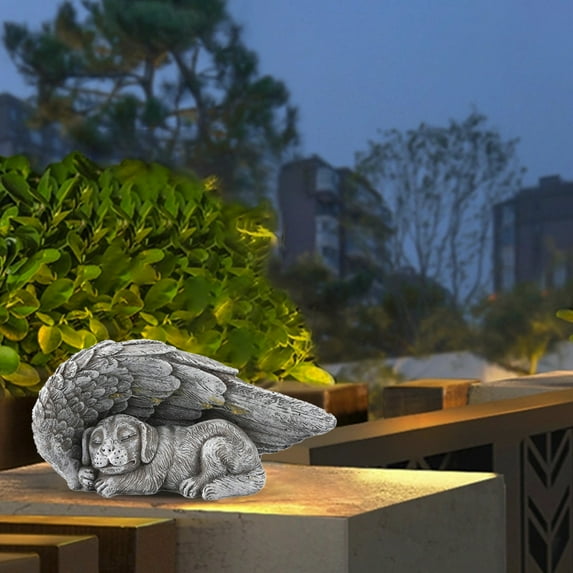 karymi Garden Statue Dogs Solar Powered Outdoor Decoration for Yard Art and Lawns Decor A Uniques Garden Gift and Sustainably Powered By Solar Energys Porch Decor Living Room Decor