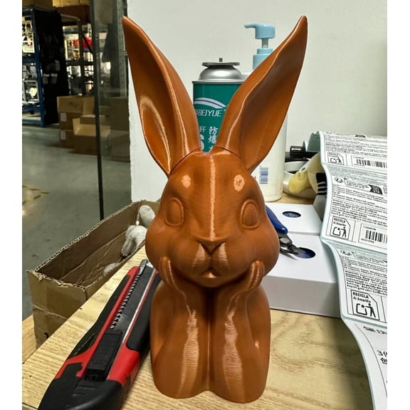 karymi Gold Bunny Statue Vintage Spring Rabbits Easter Decor Resin Table Centerpiece for Home Indoor Elegant Easter Sculpture Figurine Collectible Gift Holiday Home Decor