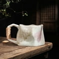 thumbnail image 1 of karymi Handmade Irregular Shaped Nordic Style Coffee Mug, Kiln Fired Rough Pottery Ceramic Cup with Unique Texture, Rustic Design for Tea and Hot Beverages Gifts for Women up to 70% off, 1 of 6