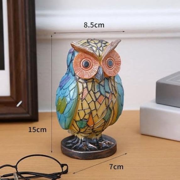 karymi Handmade Stained Glass Resin Animal Table Lamp Vintage Bedside Night Light for Living Room Bedroom Reading Corner Decorative Ambiance Warm Glow Bedroom Decor up to 70% off