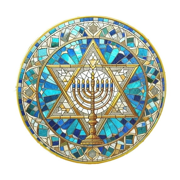 karymi Hanukkah Window Suncatchers Decorative Pendant with Traditional Jewish Symbols for Holiday Decor and Gift Giving Mens Christmas Gifts Room Decor Christmas Decor