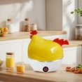 thumbnail image 1 of karymi Hen Shaped Egg Cooker Steamer for Hard Soft Boiled Eggs Vegetables 7 Capacity Automatic Shut Off Food Grade Material Compact Kitchen Appliance Gift Bedroom Decor Home Decor, 1 of 5
