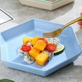 thumbnail image 1 of karymi Hexagonal Large Fruit Tray for Home Living Room Coffee Table Snack Candy Food Serving Platter 22.5x19.5x3.5cm Easy to Clean Durable Construction Versatile Use for Entertaining up to 70% off, 1 of 7