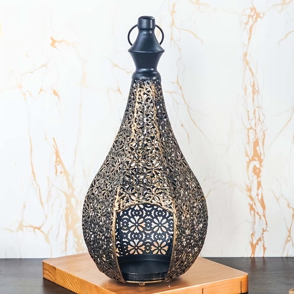 karymi Hollow-Out Metal Candle Holder Ornament, 11.6x4.7 Inch Intricate Design Centerpiece for Home Decor with Protective Varnish Birthday Gifts Valentines Day Gifts Valentines Day Gifts for Him