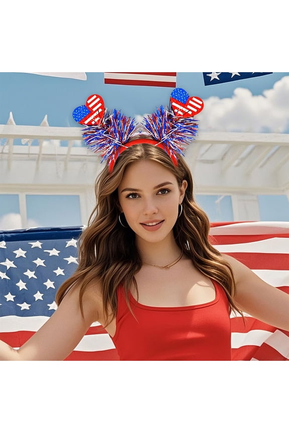 Independence Day Hair Band Patriotic Flag Stripe Headband for Adults Stars and Stripes Party Favors Supplies for 4th of July Memorial Day Celebrations Decorations Apartment Decor