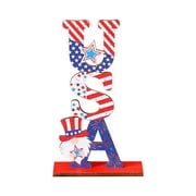 karymi Independence Day Wooden Letter Ornament Faceless Dwarf Ornament,Independent Day Deals