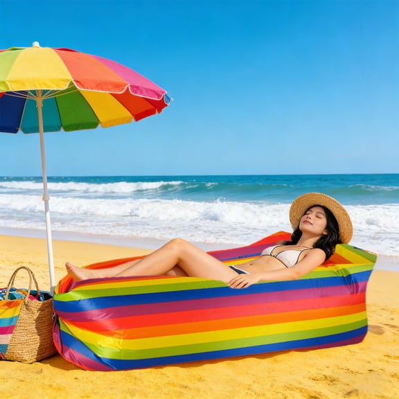 karymi Inflatable Couch for Camping,Folding Lazy Sofa Outdoor Portable Travel Sofa Outdoor Camping Sofa, Lightweight Durable Waterproof Sofa Chair for Beach, Hiking, Picnics Womens Gifts