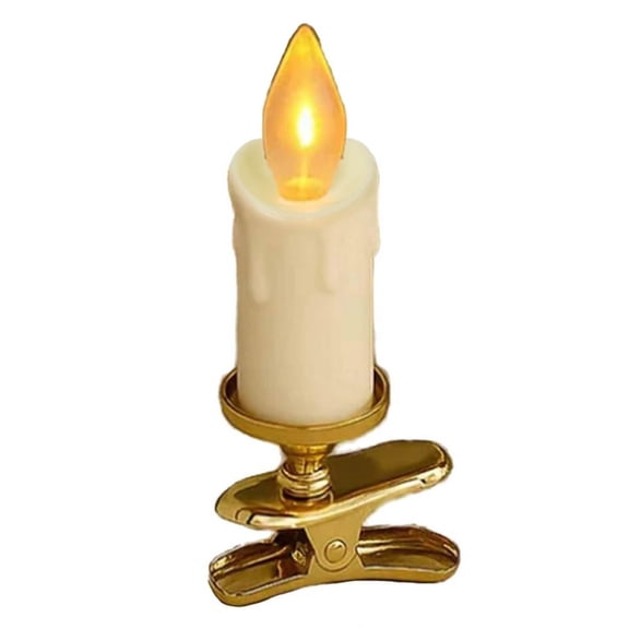 karymi LED Teardrop Shaped Flameless Clip On Candle Lights for Christmas Tree, Battery Operated Festival Decor with Realistic Flicker, Safe for Kids and Pets Gifts for Men up to 70% off