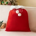 thumbnail image 1 of karymi Large Christmas Gift Bag 40x60cm Red Golden Velvet Festive Present Sack for Holiday Party Family Home Decor Reusable Wrapping House Decor Christmas Ornaments Christmas Ornaments, 1 of 7