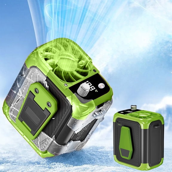 karymi Lighting Waist Hanging Fan Portable Clip Waist Cooler Device For High Temperature Outdoor Camping Powerful Camping Essentials Best Sellers Best Sellers up to 70% off