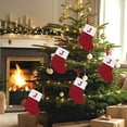 thumbnail image 1 of karymi Mini Knitted Christmas Stocking 7x6 Inch Embroidered Letter Gift Bag for Candy Small Presents Family Gifts Shop All Savings Shop All Savings Super Savings Week, 1 of 5