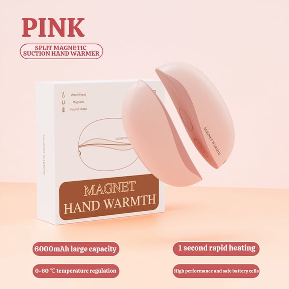 karymi Mini Portable Magnetic Hand Warmer Set, 2-in-1 USB Charging Model with 3 Temperature Levels, Rechargeable for Cold Weather, 95.8x30x35mm Family Gifts House Decor Bedroom Decor