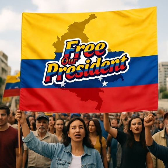 karymi Multi-Color Outdoor Street Banner for Rallies, Advocacy Events and Patriotic Displays 37.4x29.5 Inch Flag House Decor