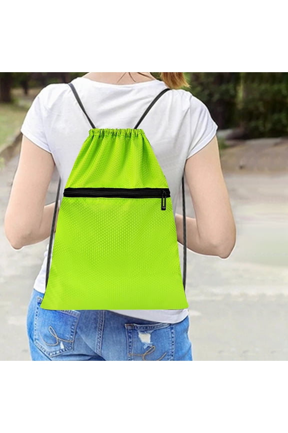 Multi Functional Waterproof Sports Drawstring Backpack - Oxfords Cloth Fitness Travel Storage Bag There's A Small Pocket Camping Essentials Wholesale Wholesale The Big Save