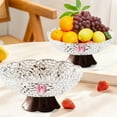 thumbnail image 1 of karymi Multicolor Fruit Plates Set Plastic Household Serving Tray for Coffee Table Snacks and Candy 9.84x9.84x4.33 inch Christmas Decorations Indoor House Decor Womens Gifts for Christmas, 1 of 6