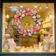 thumbnail image 1 of karymi Multicolor Plastic Easter Egg Wreath 13.77x13.77x2.36in Artificial Ring Door Hanging Wall Decor Party Scene Home Spring Celebration Gifts for Men Holiday Gifts, 1 of 6