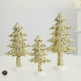 thumbnail image 1 of karymi Non-Woven Fabric Christmas Tree Desktop Decoration Set with Poinsettia Berries Pine Cones 3 Sizes 11.8 9.8 7.8in Bedroom Decor Christmas Decorations Indoor Christmas Gifts, 1 of 7
