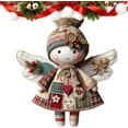 thumbnail image 1 of karymi Patchwork Angelss Doll Kit Handmade Patchwork Doll Sewing Kit Christmas Cute Fabric Crafts Kits Vintage Fabric Crafts for Beginners Ideal for Festive Christmas Party Supplies, 1 of 1