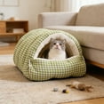 thumbnail image 1 of karymi Pet Bed Pet Villa Cats Bed Bed Removable Dog Bed Winter Warm Cats Bed Two Purpose Pet Nests Pet Mat Family Gifts Gift Ideas Valentines Day Gifts for Her, 1 of 7
