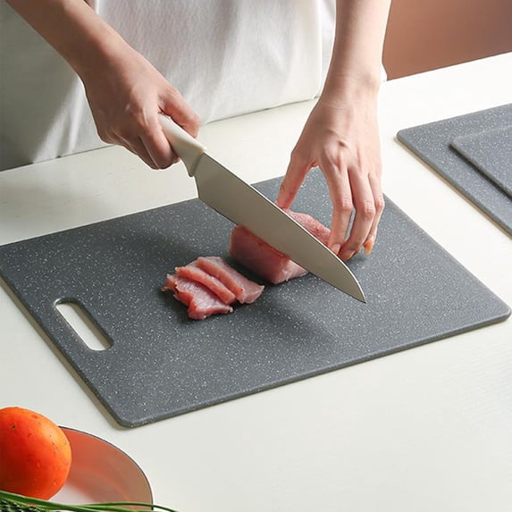 karymi Plastic Cutting Board for Cutting Vegetables Meat and Fruit Double Sided Cutting Board for Kitchen Non-slip Cutting Board Easy to Clean Portable Frosted Texture Holiday Gifts