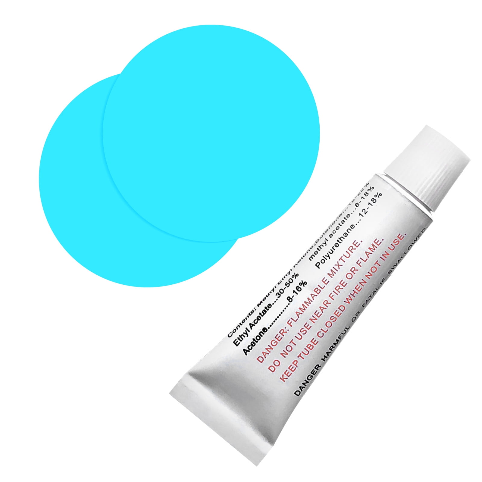 karymi Pool Puncture Repair Kit 1 Pack with 2 Patches for Pool and 3g Adhesive 3ml,Repair Tools