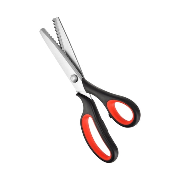 karymi Professional Stainless Steel Lace Scissors Sawtooth Craft Scissors with Lock Function for Fabric Paper Cutting Sewing Crafting 9.4x3.3 Inches Room Decor Birthday Gifts
