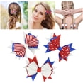 thumbnail image 1 of karymi Red White and Blue Patriotic Hair Scrunchy 3.1x2 Inch Soft Fabric Ponytail Holder with Star and Stripe Print for 4th of July Independence Day Women Party Accessories Room Decor, 1 of 7