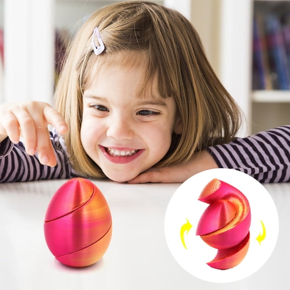 karymi Rotatable Disassemblable Printed Easter Egg Toy for Kids Interactive Play Colorful Surprise Party Decoration Holiday Craft Activity Room Decor Womens Gifts
