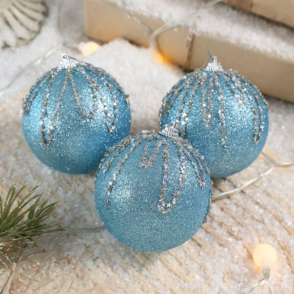karymi Round Solid Color 8cm Christmas Ball Christmas Scene Decoration Christmas Tree Hanging Decorations Exquisite Christmas Ball Mens Christmas Gifts up to 90% off up to 90% off Weekly Deal