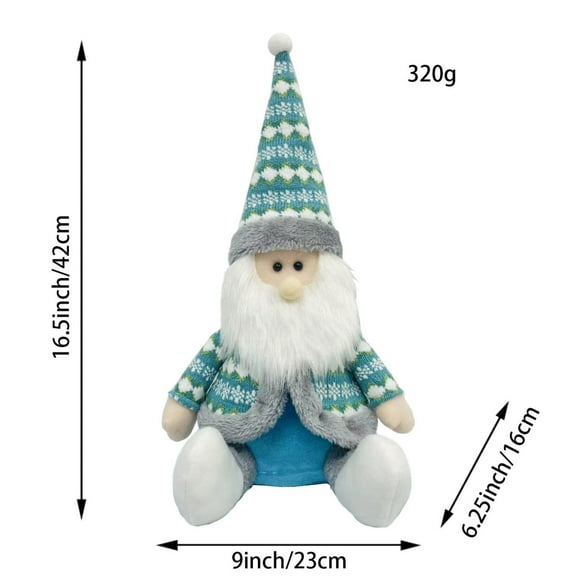 karymi Santa Claus Snowman Blue Doll Sitting Decoration Ornament for Christmas Mantel Table Decor Holiday Gifts Summer Savings Summer Savings Summer Savings