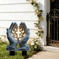thumbnail image 1 of karymi Set of 2 Acrylic Heart Shaped Commemorative Plaques for Outdoor Garden Courtyard Lawn Installation Gray with Butterfly Pattern Memorial Decoration Bedroom Decor, 1 of 6