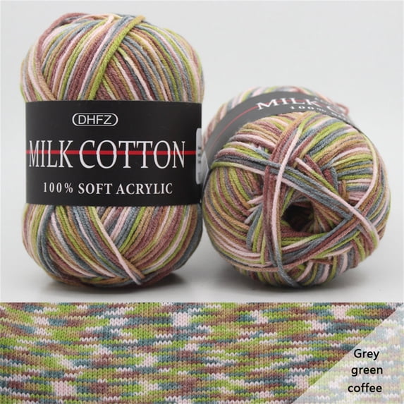 karymi Soft Milk Cotton Wool Yarn Skein for Hand Knitting Crochet DIY Crafts Colorful Acrylic Thread for Scarves Hats Sweaters Beginners Multipack Living Room Decor