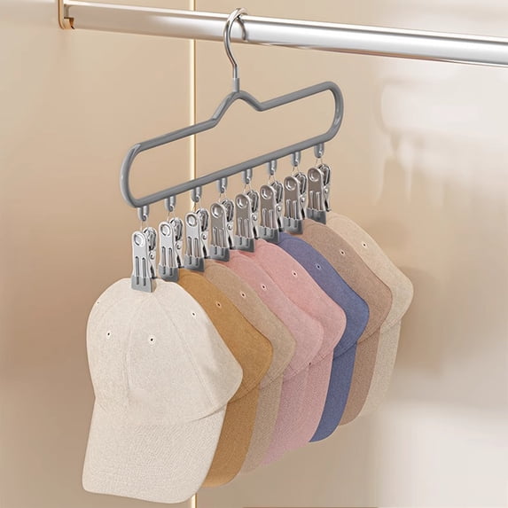 karymi Stainless Steel Drying Rack with 8 Clips Multi Hanger for Pants Socks Scarves Leggings Space Saving Closet Organization 15.7x10.4x0.9in Windproof Grip Womens Gifts Home Decor