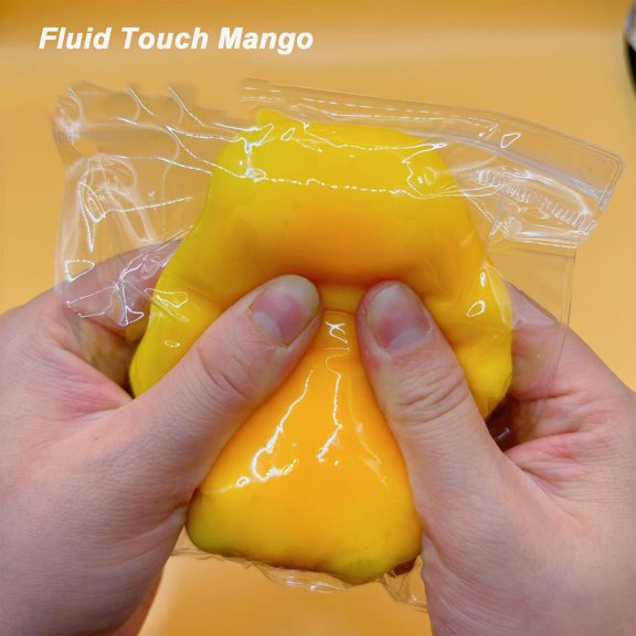 karymi Stress Relief Soft Simulation Mango, Fruit Squeeze Color Changing Ball, Fun Dough Ball Fidget Squeeze Ball, Soft Foam Stress Relief Squeeze for Relax Party Favors