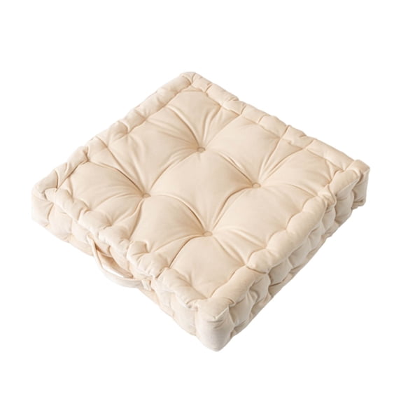 karymi Thick Floor Cushion Seat Pad with Leather Handles, Large Tatami Style Floor Pillow for Sofa or Living Room, Tufted Design for Extra Support and Comfort Home Decor Mens Gifts
