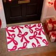thumbnail image 1 of karymi Valentines Day Rug Bow Decor Rug P-ink Fluffys Rug Non-Slide Plushes Bedroom Carpet Door Mat for Romantic Home Decor Gift for Girl Mens Gifts Gifts for Men, 1 of 7