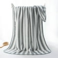 thumbnail image 1 of karymi Velvet Bath Towel Towel for Adult Daily Use At Home Absorbent Dry Hair Towel That Does Not Hair Beach Towel Strip Patterned Bath Towel Home Decor Mens Gifts Home Decor, 1 of 5