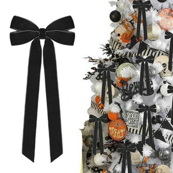 karymi Velvet Bows Christmas Tree Ornaments Bows for Christmas Tree Garland Wreath Indoor Xmas Decorations Christmas Gifts up to 90% off