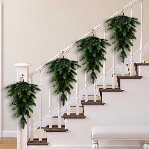 karymi Wall-mounted Rattan Realistic Artificial Needle Wall-mounted Rattan Christmas Holiday Decorations Indoor and Outdoor Christmas Decorations Indoor up to 70% off