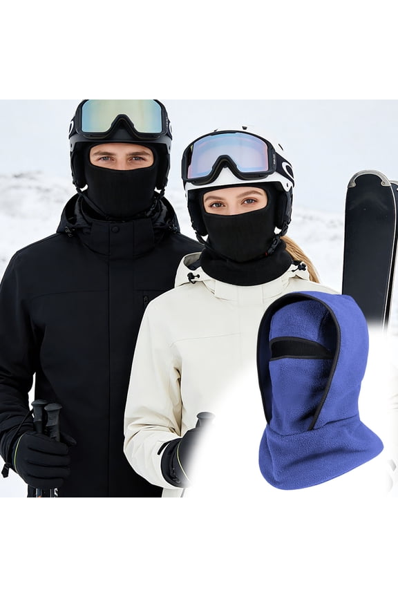 Warm Winter Face Mask with Neck Cover Integrated Headband Plush Lined for Ski Riding Running Full Face Protection Cold Weather Outdoor Sports Windproof House Decor Home Decor