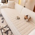 thumbnail image 1 of karymi Winter Thickened Warm Sofa Cushion Non Slip Seat Cover Plush Quilted Chair Pad for Living Room 120x60cm 47.24x23.62in Orange Gray Family Gifts Room Decor Garden Decor, 1 of 6