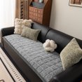thumbnail image 1 of karymi Winter Thickened Warm Sofa Cushion Non Slip Seat Cover Plush Quilted Chair Pad for Living Room 130x50cm 51.18x19.69in Gray Green Mens Gifts up to 60% off up to 60% off, 1 of 6