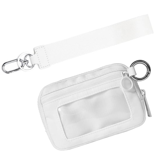 karymi Women's Nylon Wristlet Wallet Keychain Card Case with ID Window Zippered Pockets Compact Multi-functional Pouch Lightweight Travel Gift for Her Everyday Essentials Organizer up to 70% off